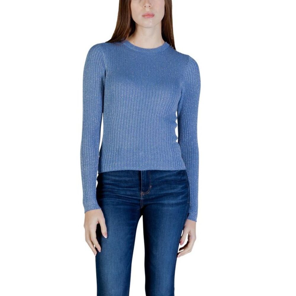 Jacqueline De Yong Blue Viscose Women's Sweatshirt
